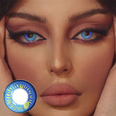Lentilles de contact colorées sur ordonnance bleues pour cosplay anime